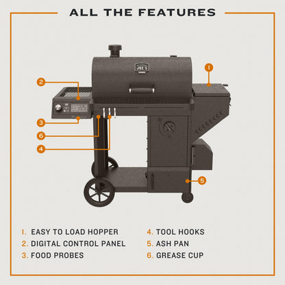 Oklahoma Joe's® Tahoma™ 900 Auto-Feed Charcoal Smoker & Grill w/Wi-Fi - 25203114 - CookCave