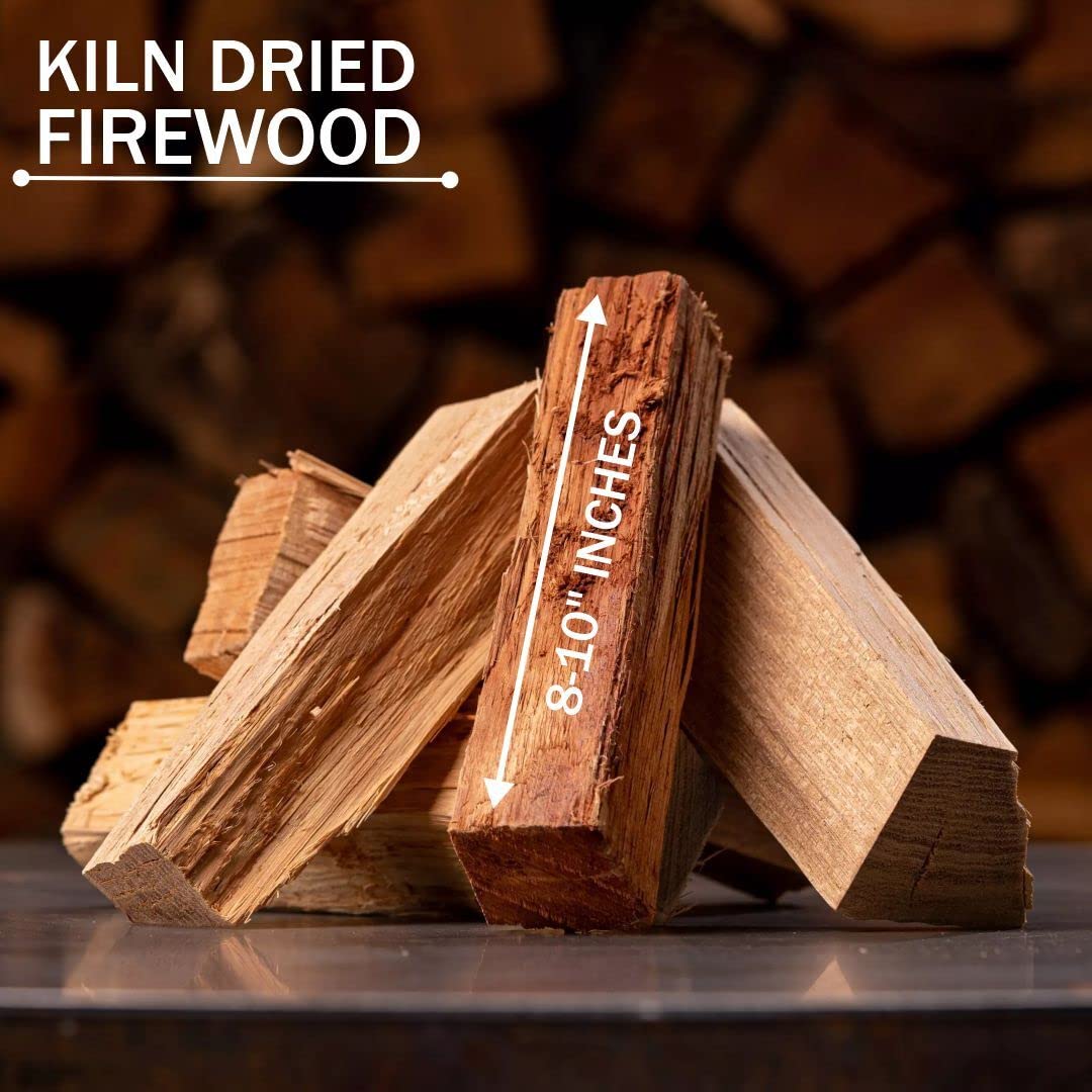 Old Potters Kiln Dried Firewood - Oak, 1100 Cu. in, 16-18 Logs ~ 8" x 2.5" Logs. Cooking Wood for Grilling, Smoking, and Firepits, Oak. - CookCave