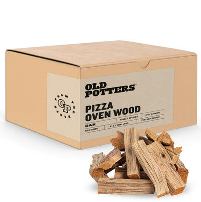 Old Potters Kiln Dried Pizza Oven Cooking Logs, Approx 12 lbs, Wood Logs for Pizza Ovens, Grills and Smokers, Solo Stove Mesa XL, Oak~ 6 Inch Mini Log, Product of USA (790 Cubic Inches) - CookCave