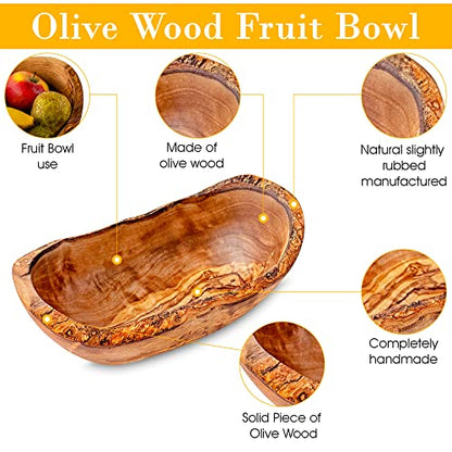 OLIVANERA olive wood rustic dipping bowl 5,5 * 3 * 3 inch,decorative wooden bowl, small wooden bowl, Handcrafted mixing Bowls for Serving Nuts Desserts Fruits, and Accent Decor Gifts for Any Occasion - CookCave