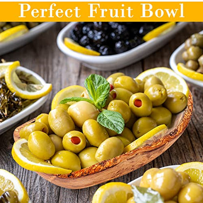 OLIVANERA olive wood rustic dipping bowl 5,5 * 3 * 3 inch,decorative wooden bowl, small wooden bowl, Handcrafted mixing Bowls for Serving Nuts Desserts Fruits, and Accent Decor Gifts for Any Occasion - CookCave