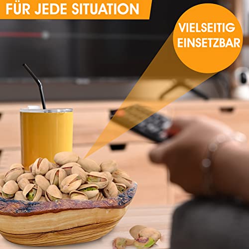 OLIVANERA olive wood rustic dipping bowl 5,5 * 3 * 3 inch,decorative wooden bowl, small wooden bowl, Handcrafted mixing Bowls for Serving Nuts Desserts Fruits, and Accent Decor Gifts for Any Occasion - CookCave