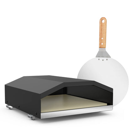 onlyfire Outdoor Pizza Oven for Gas Grill Side Burner, Burner Top Pizza Oven Kit with Pizza Stone and Pizza Peel, 10.8'' x 12.4'' Single Burner Cooking Accessory for Camping, Backyard and Patio - CookCave