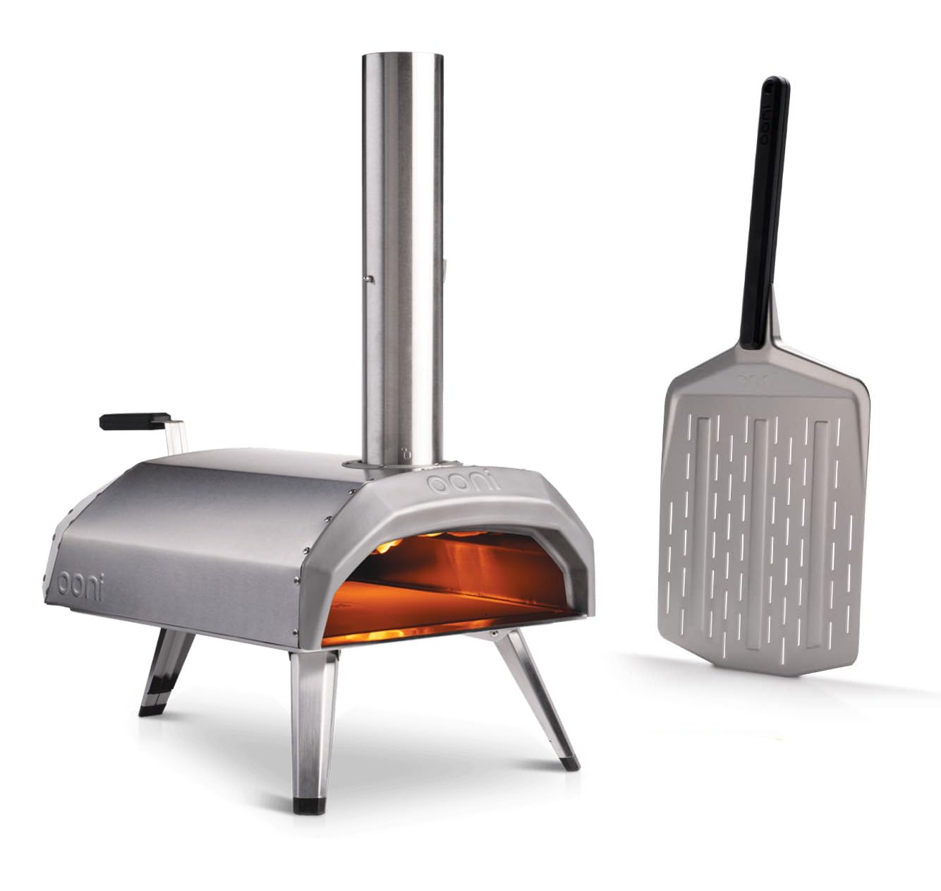 Ooni Karu 12 Multi-Fuel Pizza Oven - Essential Pizza Oven Bundle - Save 10% on Ooni 12" Perforated Pizza Peel - CookCave