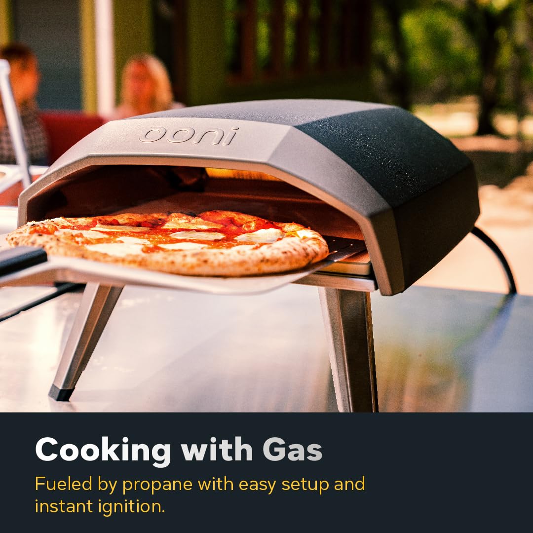 Ooni Koda 12 Gas Pizza Oven – 28mbar Propane Outdoor Portable Oven For Fire and Stonebaked 12 Inch Pizzas in 60 Seconds, With Gas Hose & Regulator - CookCave