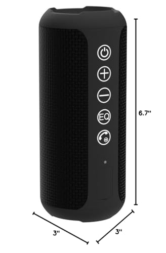 Ortizan Portable Bluetooth Speaker: IPX7 Waterproof, 24W Loud Sound, Deep Bass, Bluetooth 5.3, LED Lights, Wireless Stereo Pairing, 30H Playtime, for Home/Outdoor/Party/Beach, Birthday Gift (Black) - CookCave