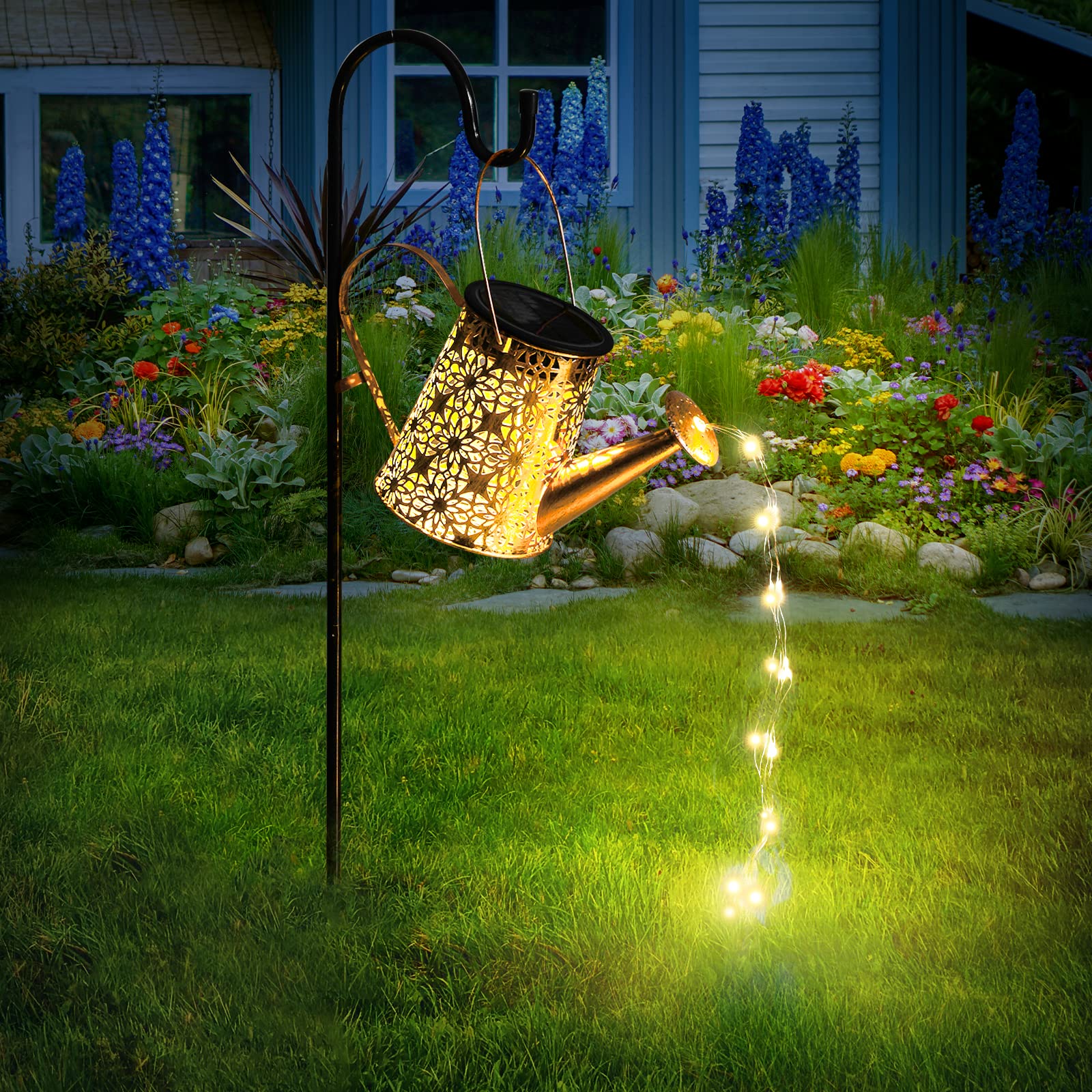 Otdair Solar Watering Can with Lights, Outdoor Garden Decor Waterproof Solar Garden Lights for Outdoor Pathway Yard Lawn Patio Party Decorations Gifts for Mom Grandma Birthday - CookCave