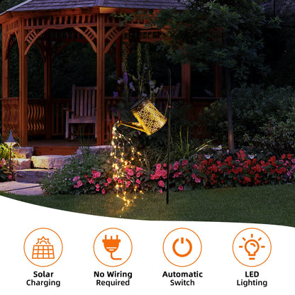 Otdair Solar Watering Can with Lights, Outdoor Garden Decor Waterproof Solar Garden Lights for Outdoor Pathway Yard Lawn Patio Party Decorations Gifts for Mom Grandma Birthday - CookCave