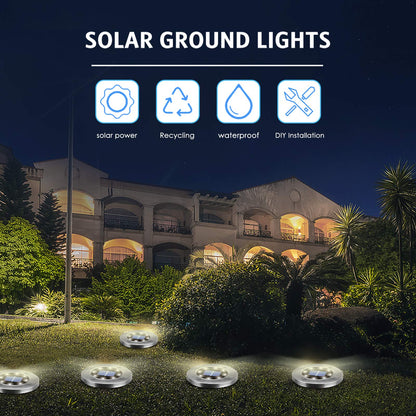 OULONGER Solar Lights Outdoor,12 Pack Solar Lights Outdoor Waterproof,Garden Ground Light Landscape Lighting for Outside Patio Pathway Yard Lawn Driveway Deck Step Walkway(White Light) - CookCave