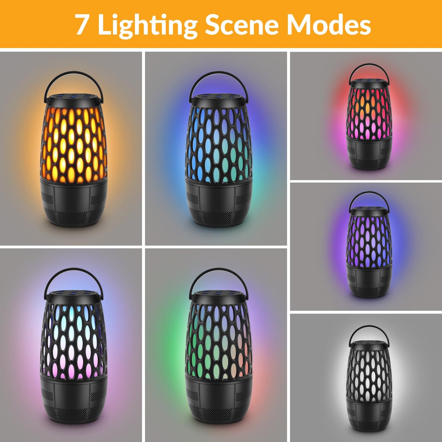 Outdoor Speakers with Lights, Mens Gifts for Birthday ,Portable Bluetooth Speaker,HD Stereo Sound,Multi-Sync up to 100 Speakers Auto-Pairing IPX7 Waterproof for Patio/Pool/Camping Cool Gadgets 2 Pack - CookCave