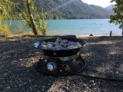 Outland Living Portable Propane Fire Pit, 21-inch, 58,000 BTU with Fire Pit Cover & Carry Kit, Smokeless Gas Firebowl | Perfect for Camping, Patio, Backyard, Tailgating, Deck, RV| Black 863 Cypress - CookCave