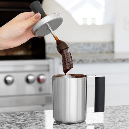 Outset Basting Pot and Sauce Mop, Stainless Steel Sauce Mop and Cup - CookCave