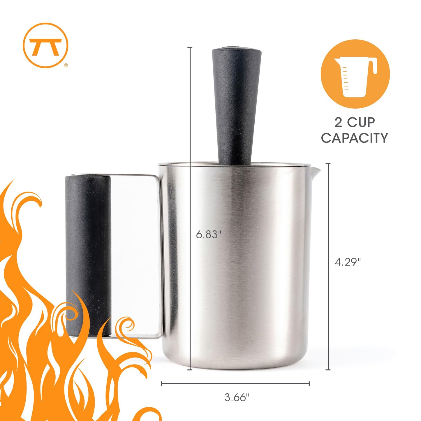 Outset Basting Pot and Sauce Mop, Stainless Steel Sauce Mop and Cup - CookCave