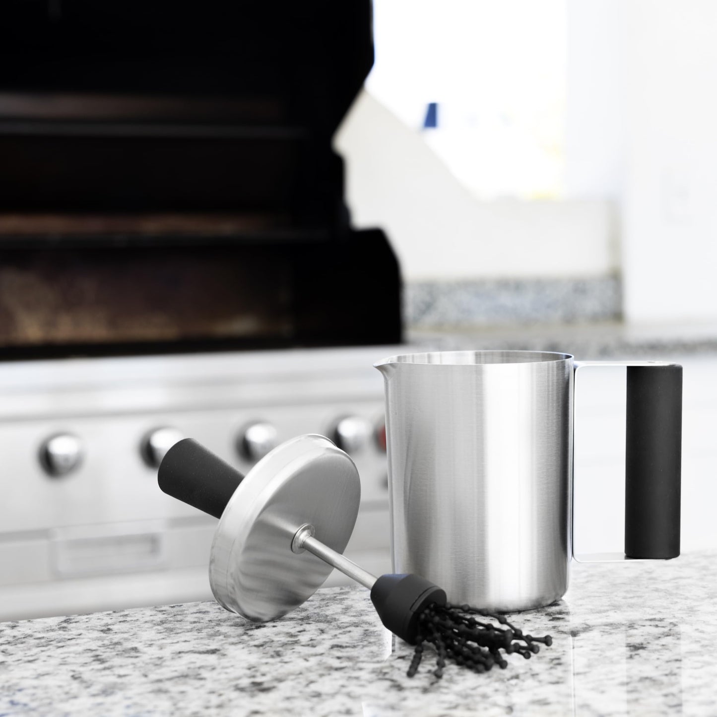 Outset Basting Pot and Sauce Mop, Stainless Steel Sauce Mop and Cup - CookCave