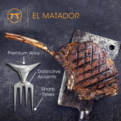 Outset El Matador Meat Fork For Slicing, Carving, and Serving - CookCave