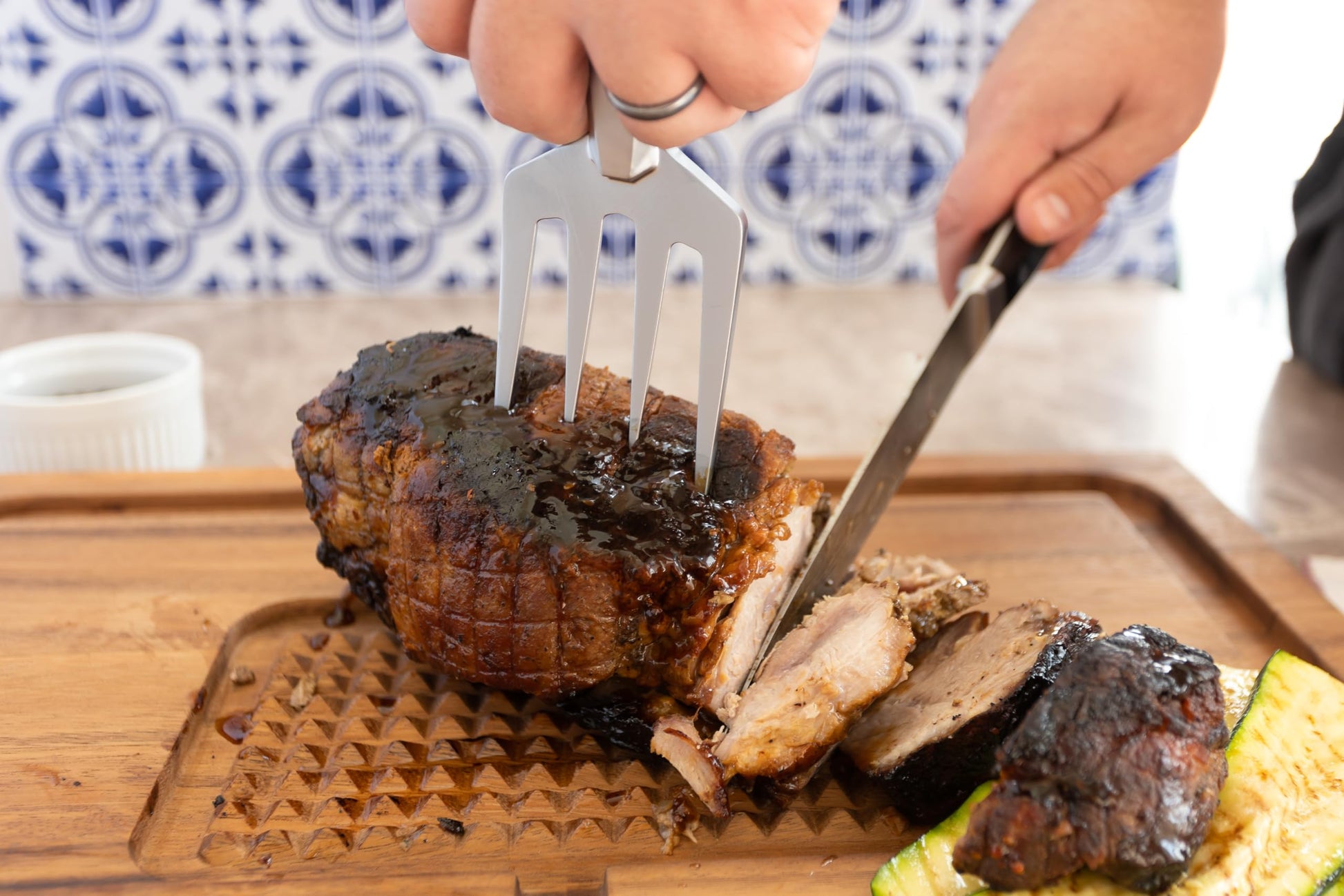 Outset El Matador Meat Fork For Slicing, Carving, and Serving - CookCave