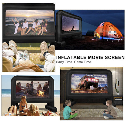 OUTTOY Inflatable/Blow Up Projection Screen with Quiet Fan and Storage Bag, Easy Set up, Mega for Outdoor, Backyard Movie Night, Theme Parties, Celebrations-16FT - CookCave