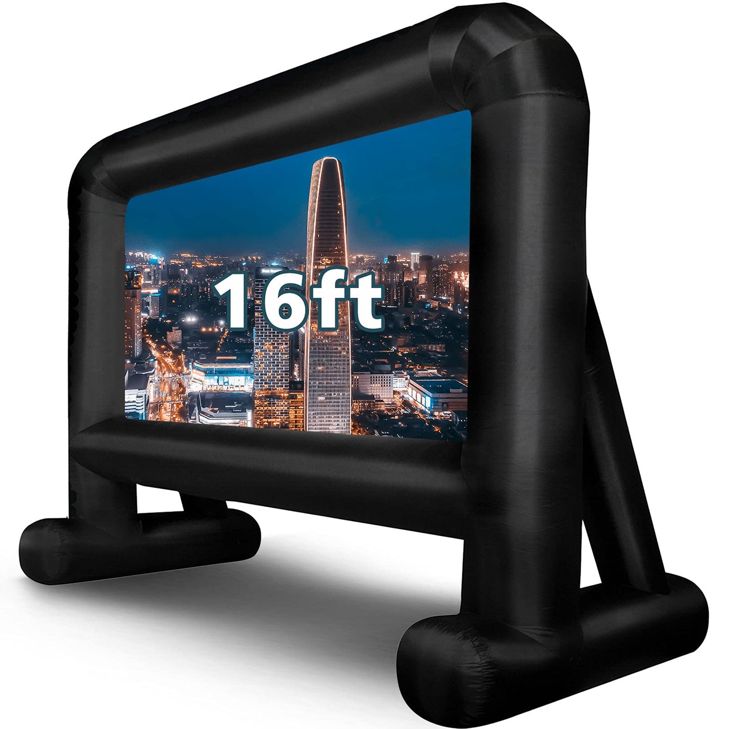 OUTTOY Inflatable/Blow Up Projection Screen with Quiet Fan and Storage Bag, Easy Set up, Mega for Outdoor, Backyard Movie Night, Theme Parties, Celebrations-16FT - CookCave