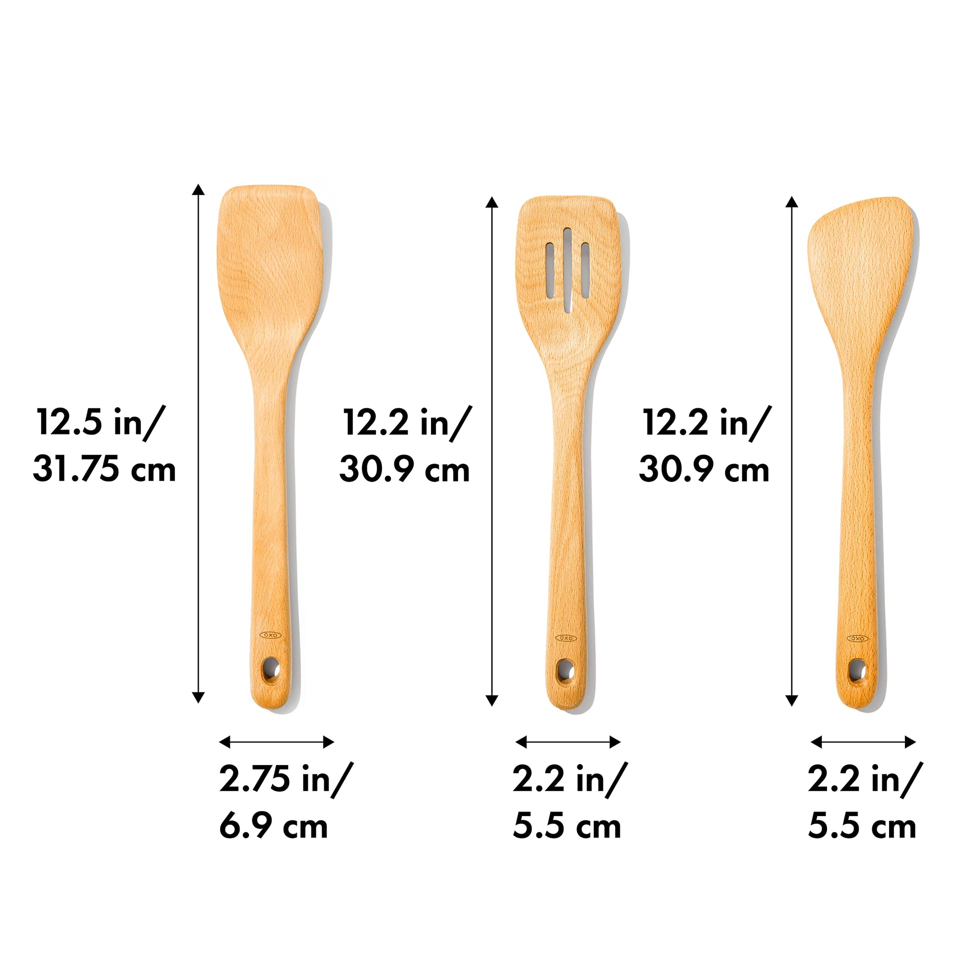 OXO 3 Piece Good Grips Wooden Turner Set, large - CookCave
