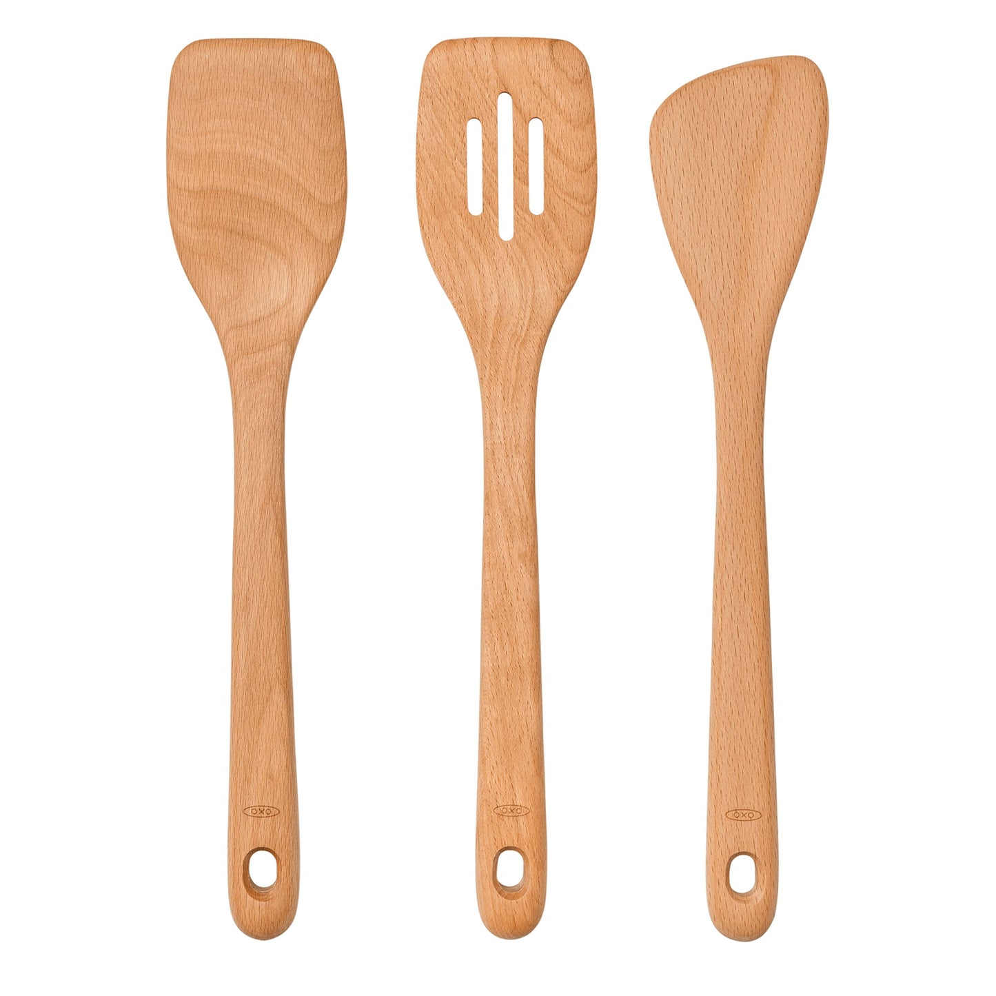 OXO 3 Piece Good Grips Wooden Turner Set, large - CookCave