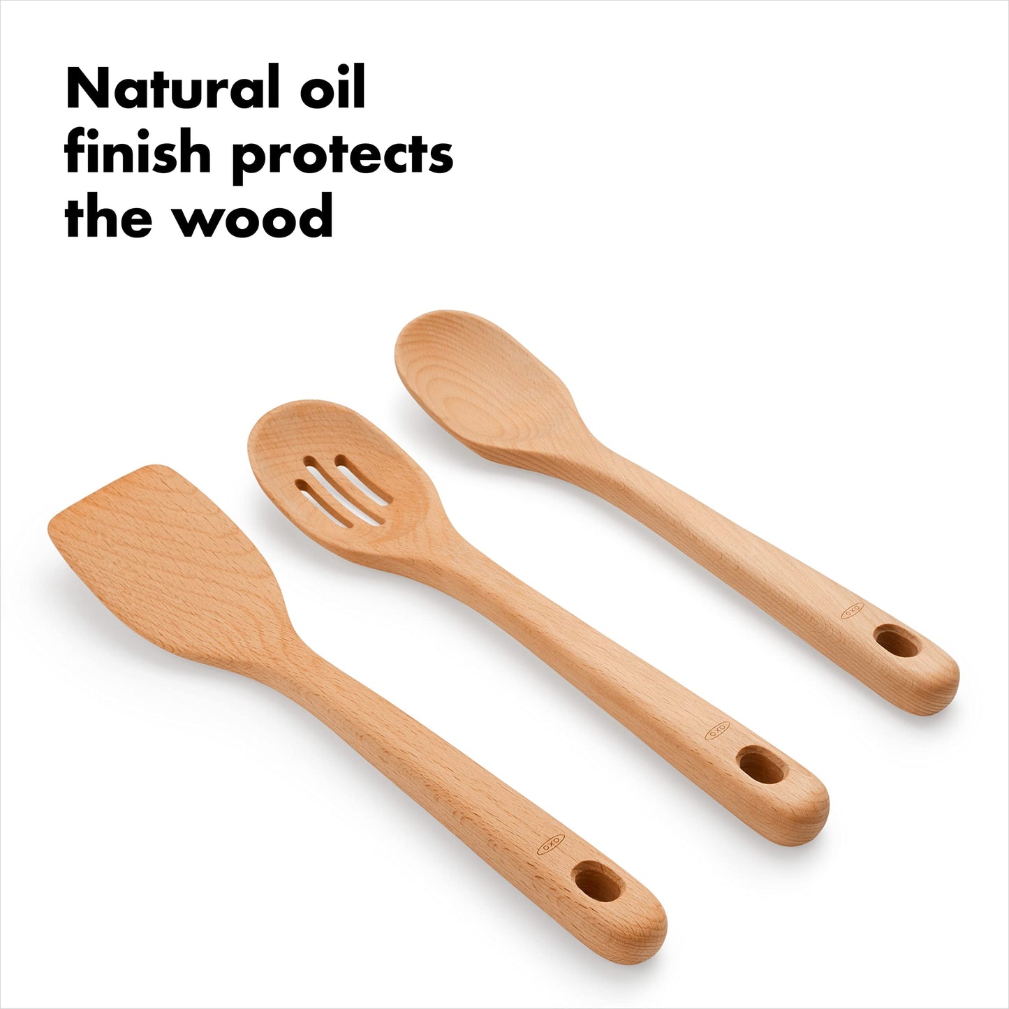OXO Good Grips 3- Piece Wooden Utensil Set - CookCave