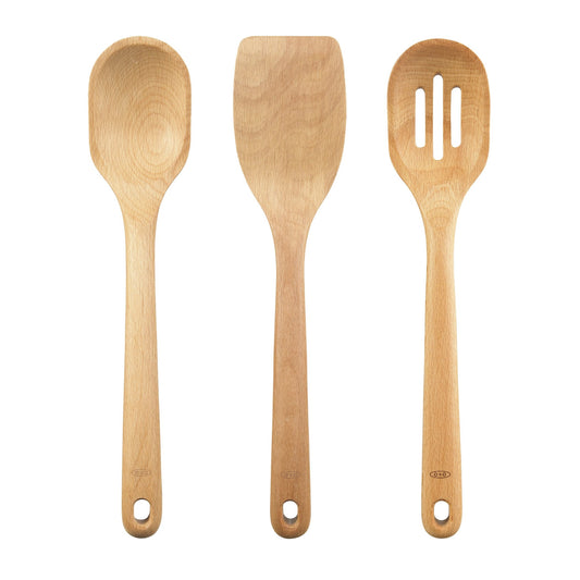 OXO Good Grips 3- Piece Wooden Utensil Set - CookCave