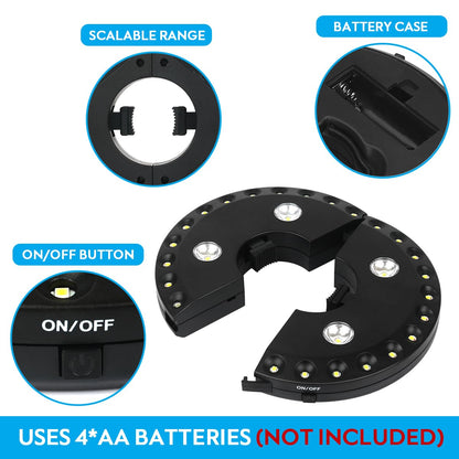 OYOCO Patio Umbrella Light 3 Brightness Modes Cordless 28 LED Lights-4 x AA Battery Operated,Umbrella Pole Light for Patio Umbrellas,Camping Tents or Indoor Use - CookCave