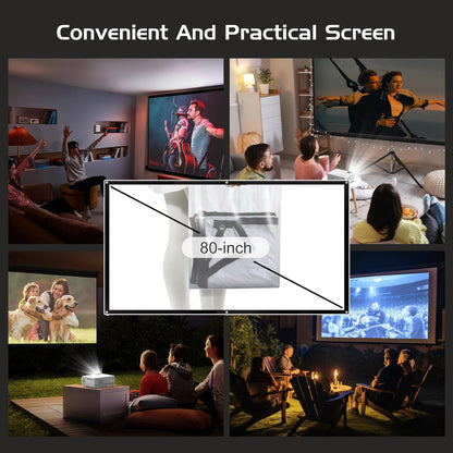 PANSEBA Projector with Two-way Bluetooth, Mini Projector with Projector Screen, Full HD 1080P Portable Video Projector, Home Movie Projector Compatible with HDMI/USB/Smartphone - CookCave