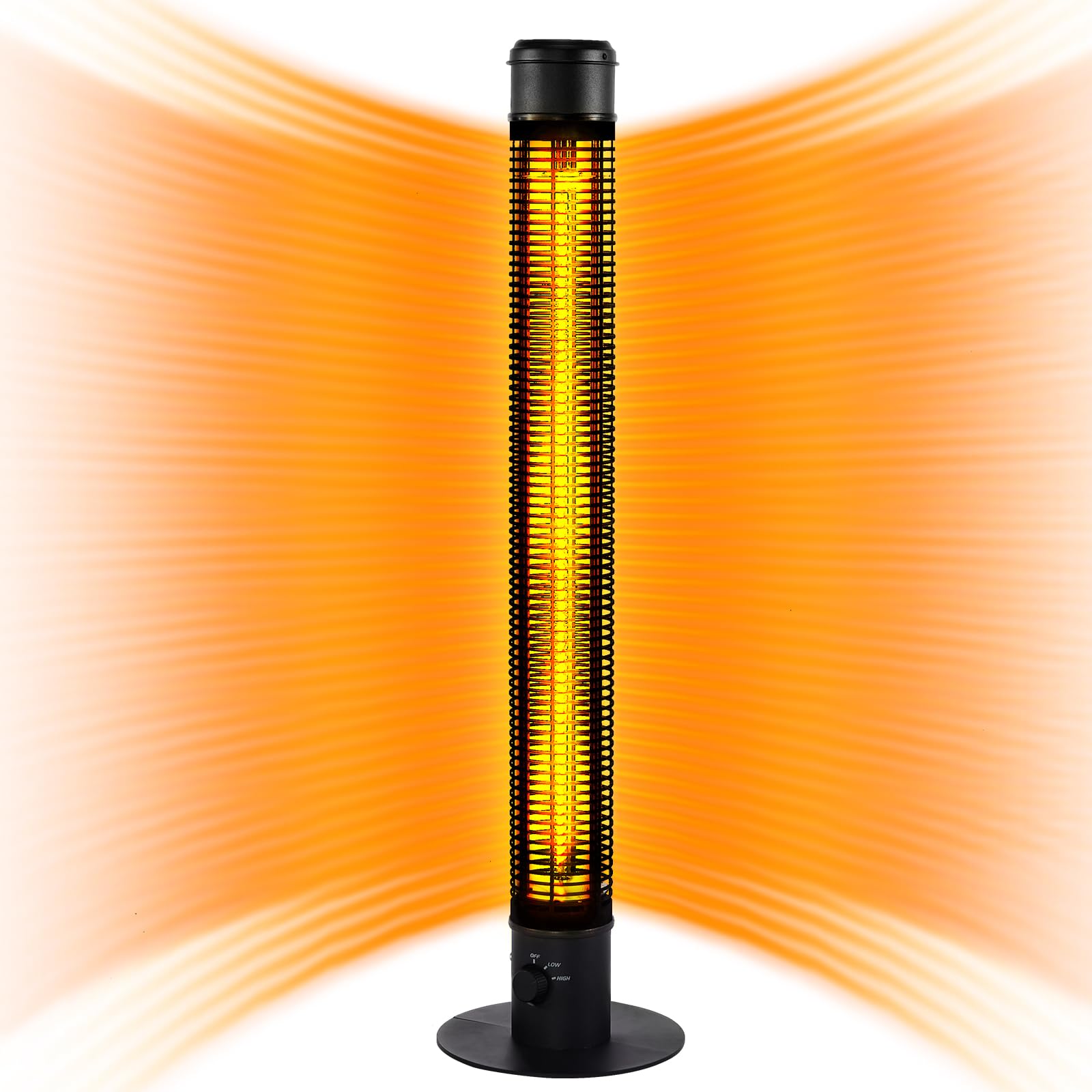 Patio Heaters for Outdoor Use, 45" 1500W Outdoor Electric Heaters, Large Standing Infrared Outdoor Heaters for Patio, Carbon Fiber Radiant Heater for Yard, Garage, Home - CookCave