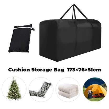 Patio Waterproof Extra Large Protective Zippered Outdoor Cushion Furniture Storage Bag with Handles, 68in L x 30in W x 20in H (1 Pack) - CookCave