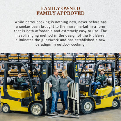 Pit Barrel Cooker Junior Package - 14 Inch Drum Smoker | Porcelain Coated Steel Drum BBQ Grill - CookCave