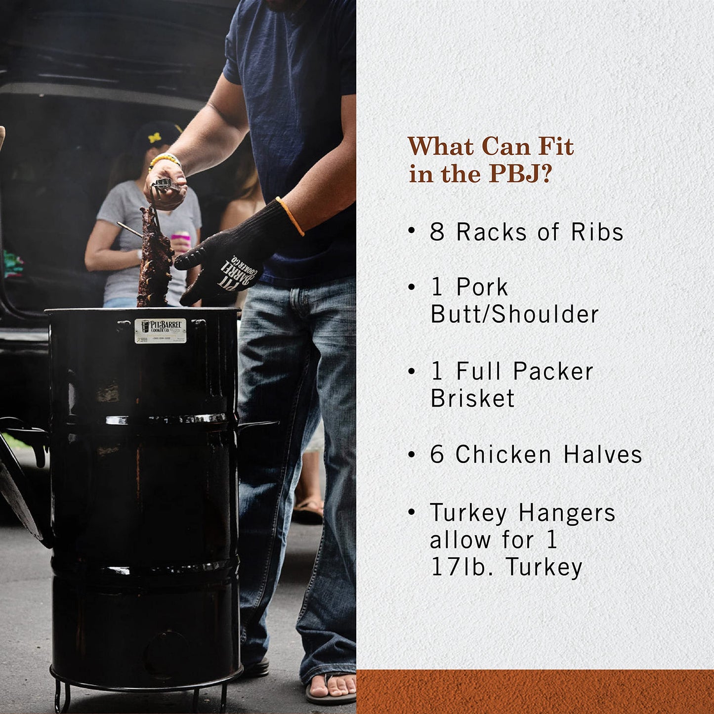 Pit Barrel Cooker Junior Package - 14 Inch Drum Smoker | Porcelain Coated Steel Drum BBQ Grill - CookCave