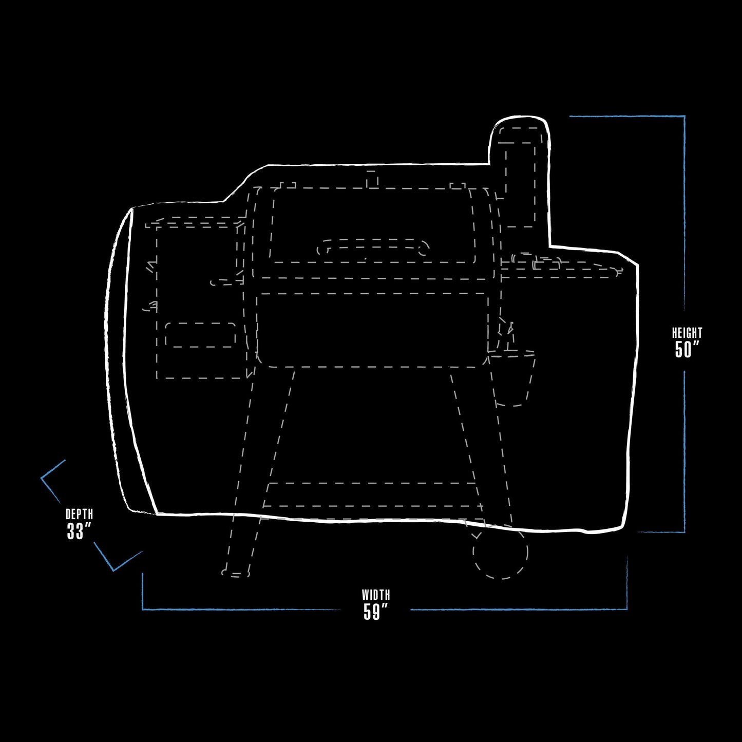 Pit Boss Grills 73821 Pit Boss Deluxe and 820 Pro Series Pellet Grill Cover, PB820D, Black - CookCave