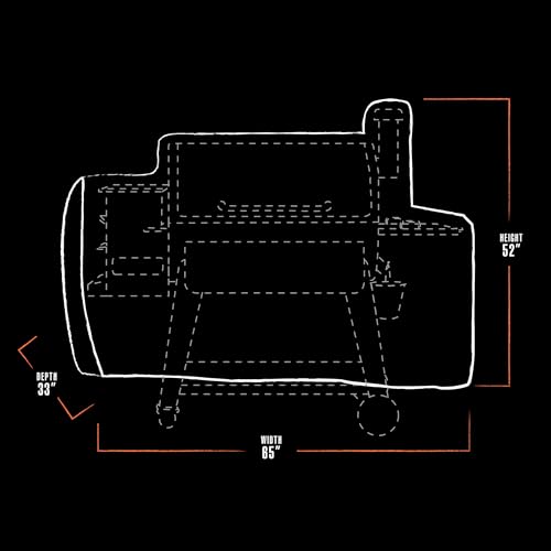 Pit Boss Grills Sportsman 1100 Wood Pellet Grill Cover, Black, (30939) - CookCave