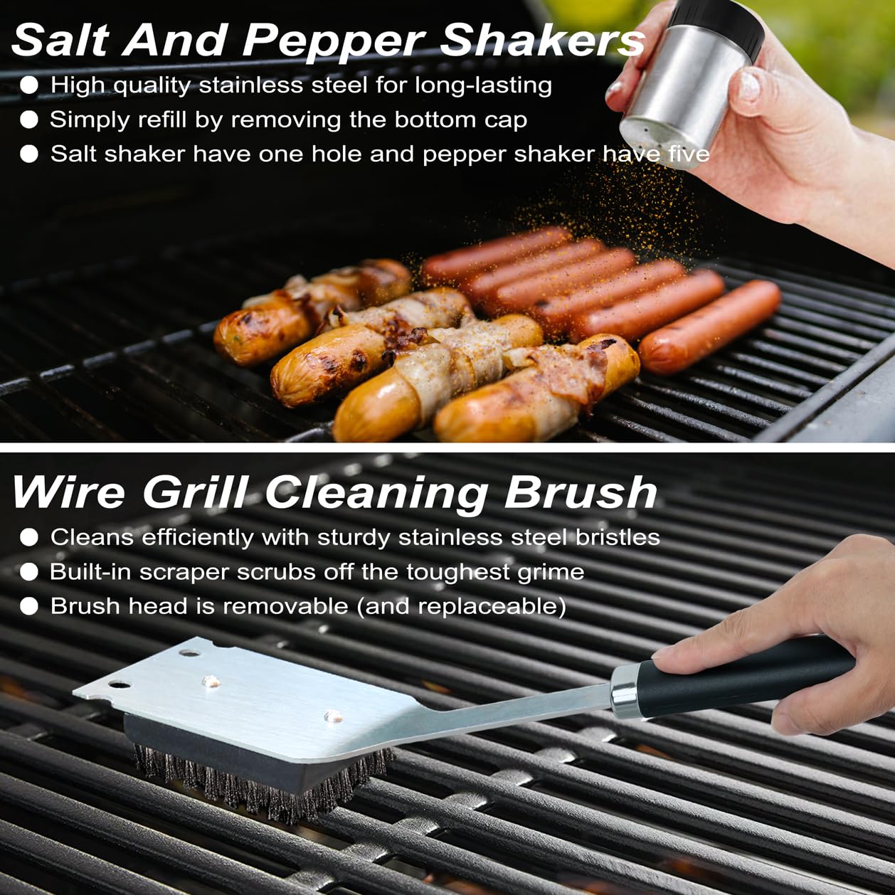 POLIGO 22PCS Heavy Duty BBQ Grill Accessories Set, Non-Slip Grill Tools for Outdoor Grill Set Thicker Stainless Steel Grill Utensils Set, Deluxe Grilling Tools Set in Aluminum Case Ideal Gifts for Men - CookCave