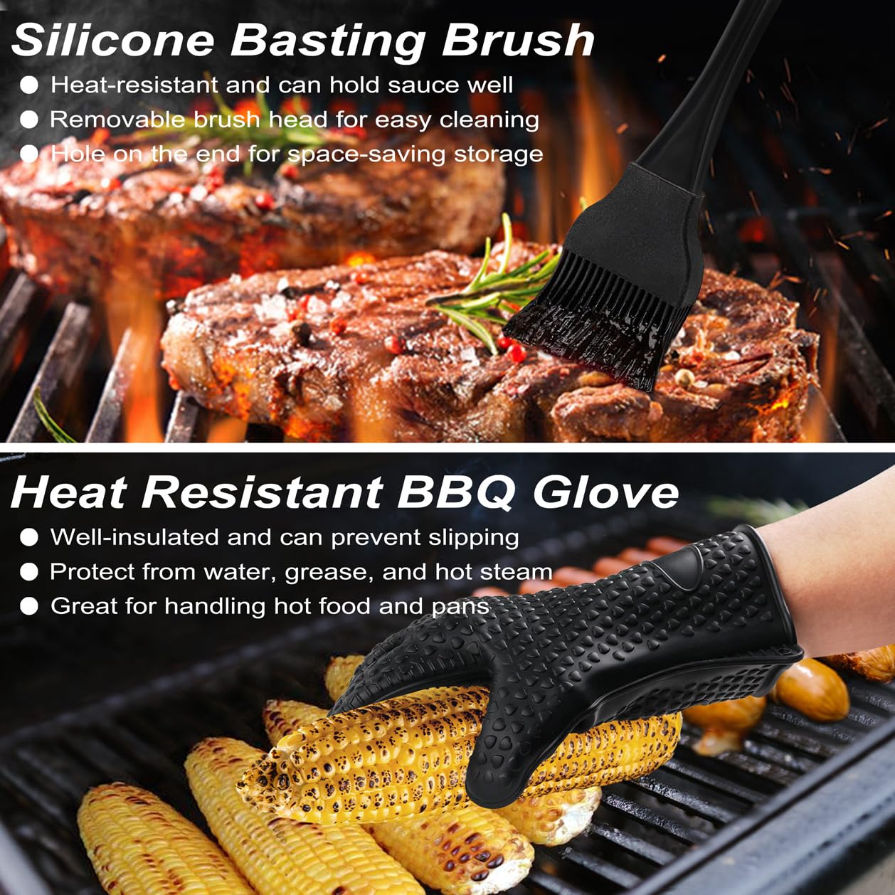 POLIGO 26PCS BBQ Accessories for Outdoor Grill Utensils Set Stainless Steel BBQ Tools Grilling Tools Set for Birthday Fathers Day Dads Presents, Barbecue Accessories Ideal Grilling Gifts for Men Women - CookCave