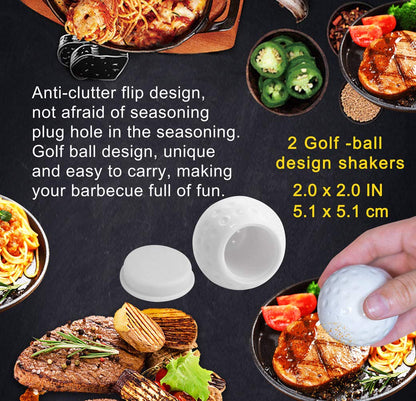POLIGO 7PCS Golf-Club Style BBQ Tools Set Grilling Tools with Rubber Handle - Stainless Steel Grill Accessories for Outdoor Grill Set Premium Grill Utensils Set Christmas Birthday Gifts for Men Dad - CookCave