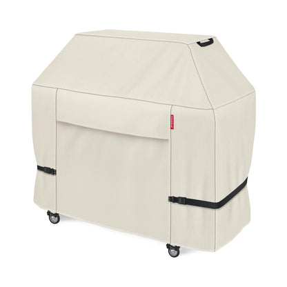 Porch Shield 62W x 24D x 48H inch Premium Gas Grill Cover Up to 60 inch, Waterproof and Fade Resistant 600D BBQ Covers for Weber, Brinkmann, Char-Broil and More, Light Tan - CookCave