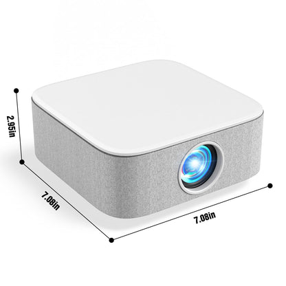 Portable Mini Projector with Electric Focus, NICPOW Full HD 1080P Projector, Bluetooth Movie Projector with Auto Keystone, Two-Way Bluetooth, Ideal for Indoor Outdoor Use, White - CookCave