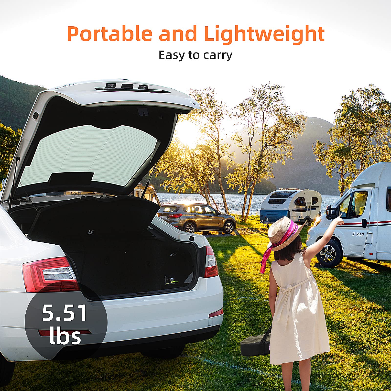 Portable Projector Screen with Stand Outdoor: Camping Projection Screen 80 inch 4K Movie Screen for Home Backyard Indoor 16:9 HD Night - CookCave
