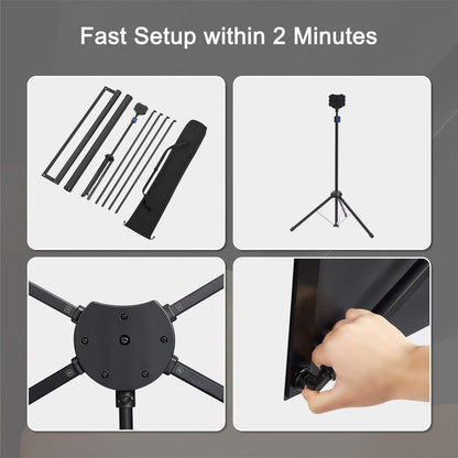 Portable Projector Screen with Stand, Outdoor Movie Screen, 80 Inch 16:9, Light-Weight, Mobile and Compact, Easy Setup and Carrying, Projection Screen with 1.2 Gain Glass Fiber, Idea for Home Cinema. - CookCave