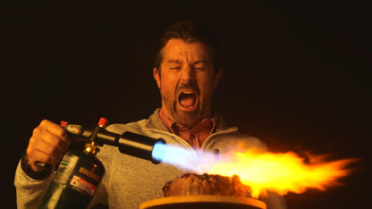 POWERFUL SearPro Charcoal Torch Lighter - Cooking Gadgets - Sous Vide - Cooking Torch - Culinary Kitchen Torch - Flamethrower Meater Gun Lighter - Chef Blow Torch - BBQ Propane Torch Tank Not Included - CookCave