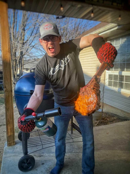 POWERFUL SearPro Charcoal Torch Lighter - Cooking Gadgets - Sous Vide - Cooking Torch - Culinary Kitchen Torch - Flamethrower Meater Gun Lighter - Chef Blow Torch - BBQ Propane Torch Tank Not Included - CookCave