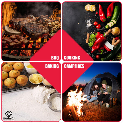 PRO-Series BBQ & Oven Gloves – 1472°F Heat Resistant | EN407 Certified Fireproof/Heatproof Grill Mitts with Silicone Grip | 13” Long for Grilling, Baking, Cooking, Camping & Welding by CASACRAFTY - CookCave