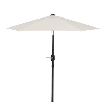 Punchau 6 Ft Outdoor Patio Umbrella, Easy Open/Close Crank and Push Button Tilt Adjustment - Beige Market Umbrellas - CookCave
