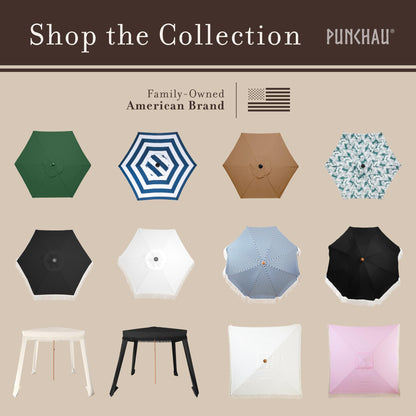 Punchau 6 Ft Outdoor Patio Umbrella, Easy Open/Close Crank and Push Button Tilt Adjustment - Beige Market Umbrellas - CookCave