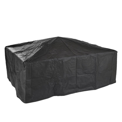 Pure Garden W150098 37" Tile Rectangular Fire Pit, Black - CookCave
