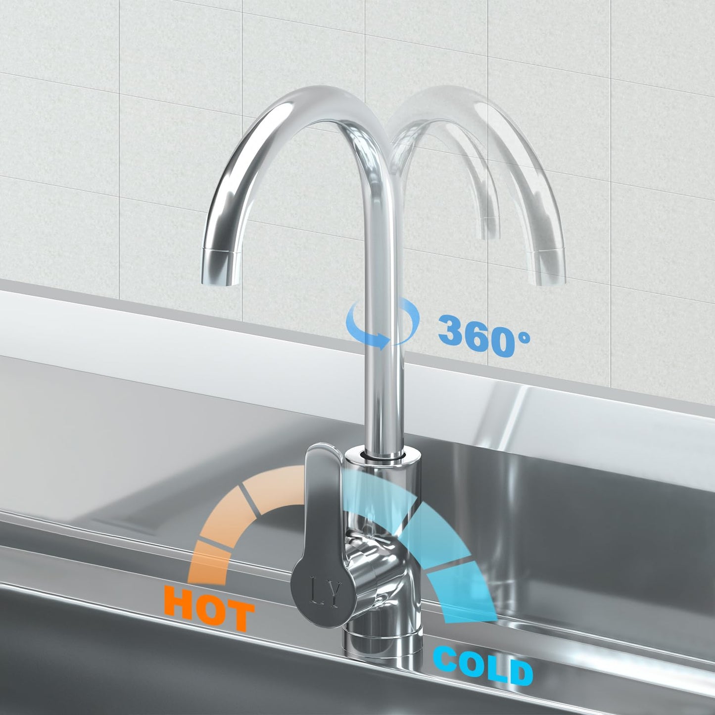PurezmMoto Utility Sink Freestanding Single Bowl Laundry Sink with Hot and Cold Water Plumbing Workbench & Storage Stainless Steel Sink for Kitchen and Bathroom Farmhouse Style, 39Inch, Metallic Gray - CookCave