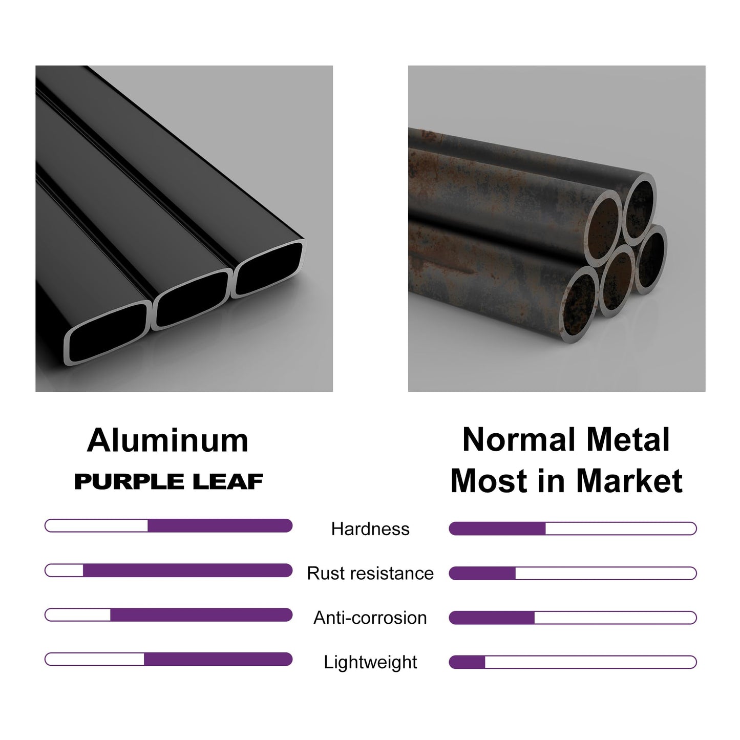 PURPLE LEAF 9 Pieces Outdoor Patio Dining Set with 8 Folding Portable Chairs and 1 Rectangle Aluminum Table, Foldable Adjustable High Back Reclining Chairs with Soft Cotton-Padded Seat, Grey - CookCave