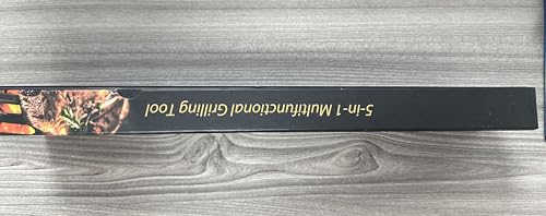 PURPLEBIRD Grill Spatula for Outdoor Grill, 5 in 1 Grilling Tools 16" Long BBQ Spatula with Wooden Handle, Father's Gifts, Gifts for Men, for Dad - CookCave